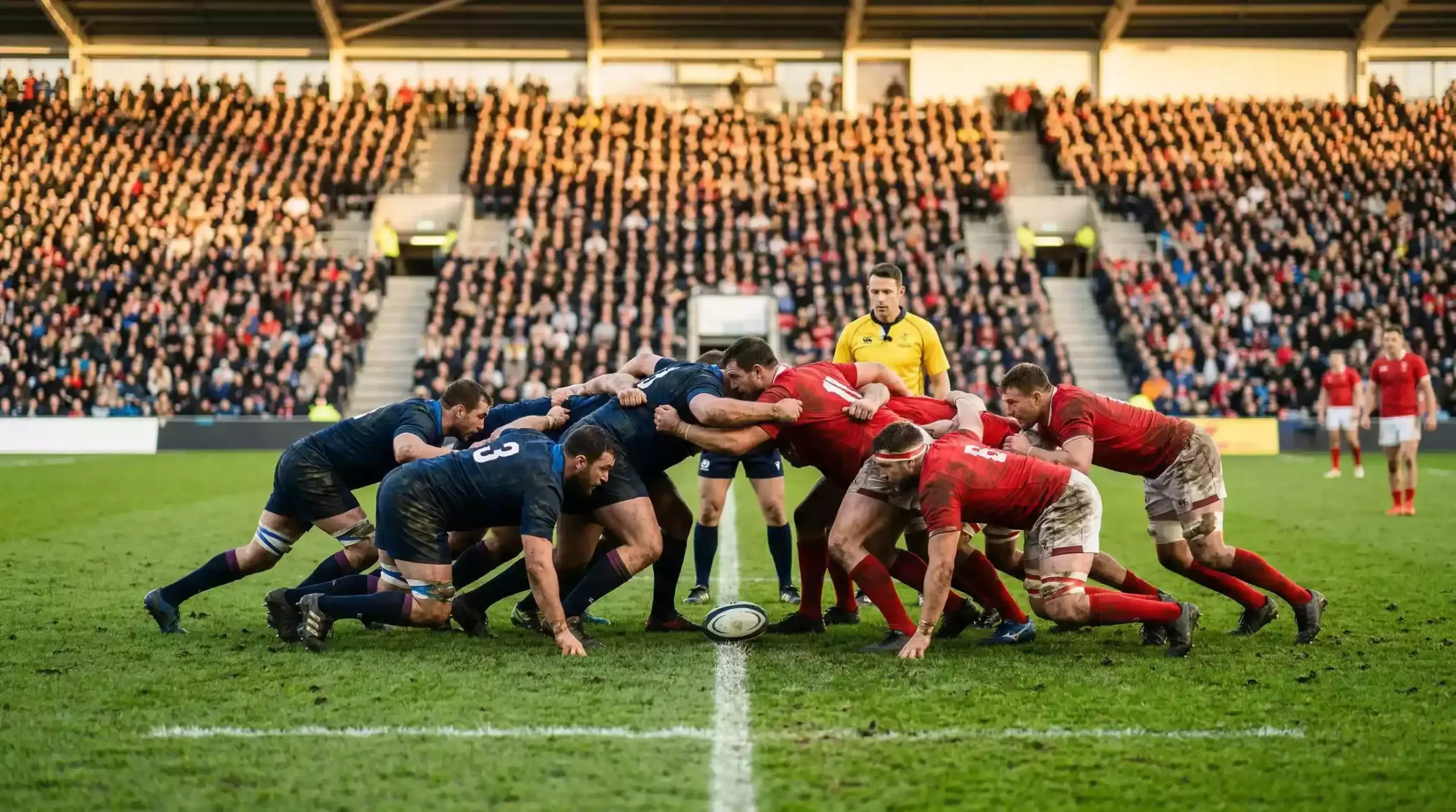 Guia completa de apuestas Six Nations 2026 con balon de rugby y estadio